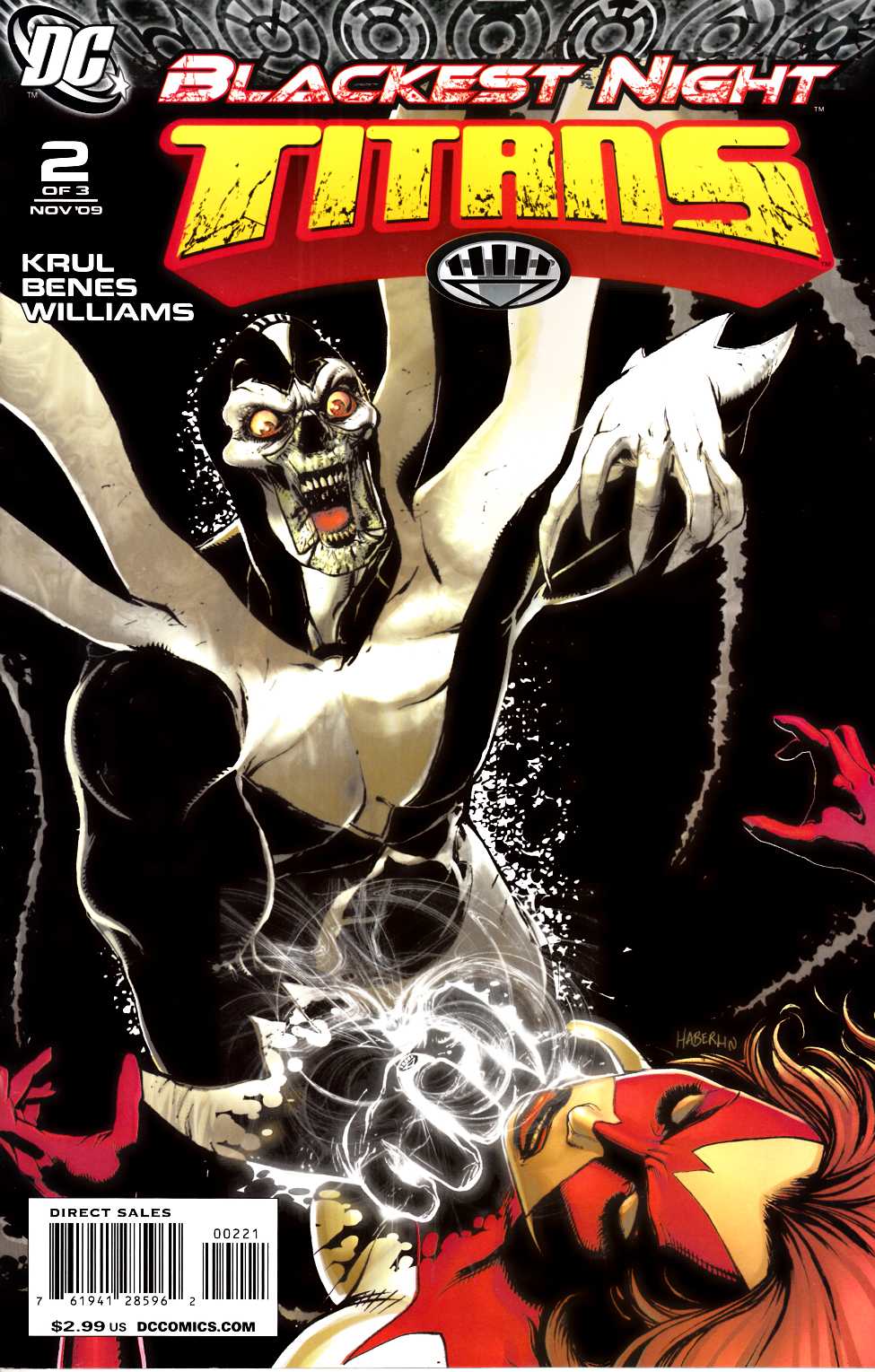 Blackest Night Titans #2 Haberlin Variant Cover Very Fine (8.0) [DC Comic] LARGE