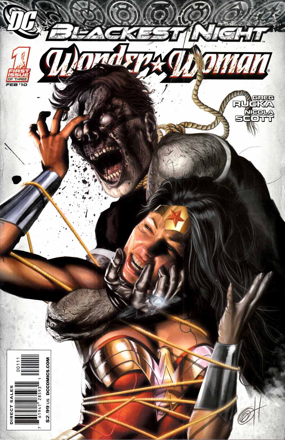Blackest Night Wonder Woman #1 Very Fine (8.0) [DC Comic] LARGE