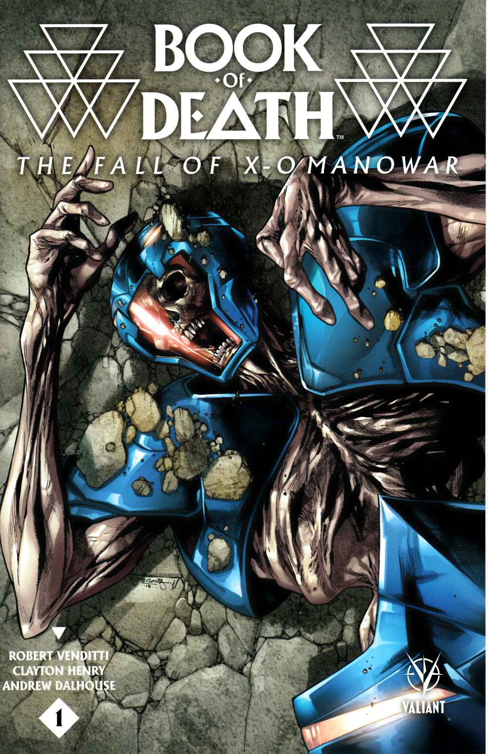 Book of Death Fall of X-O Manowar #1 Cover B- Segovia [Valiant Comic] LARGE