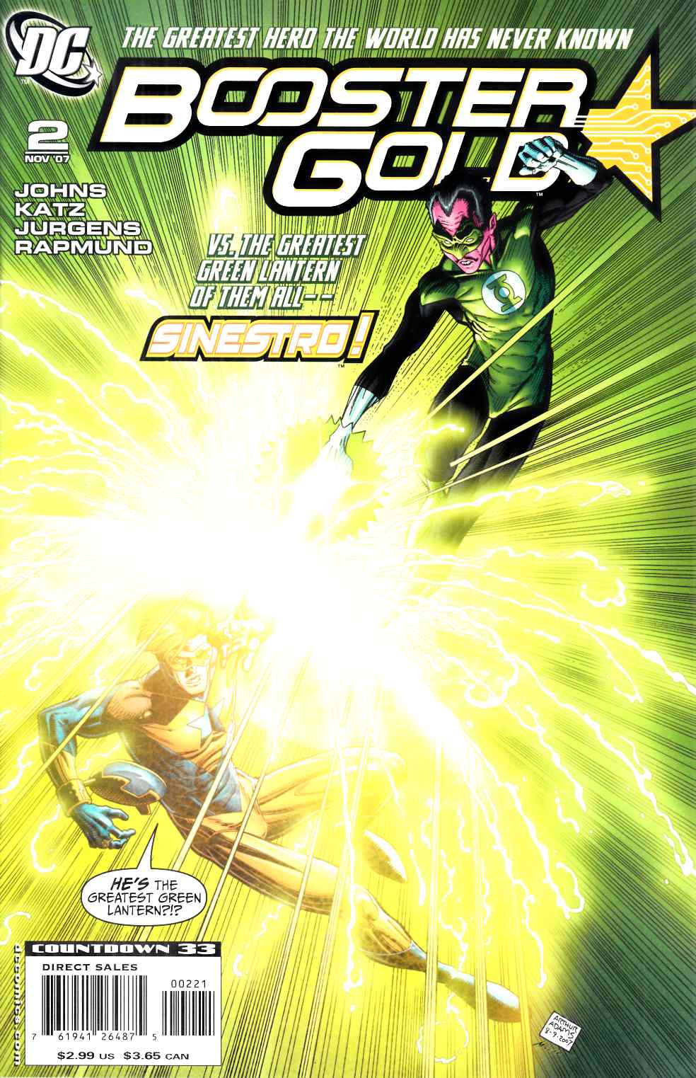 Booster Gold #2 Adams Variant Cover Very Fine (8.0) [DC Comic] LARGE