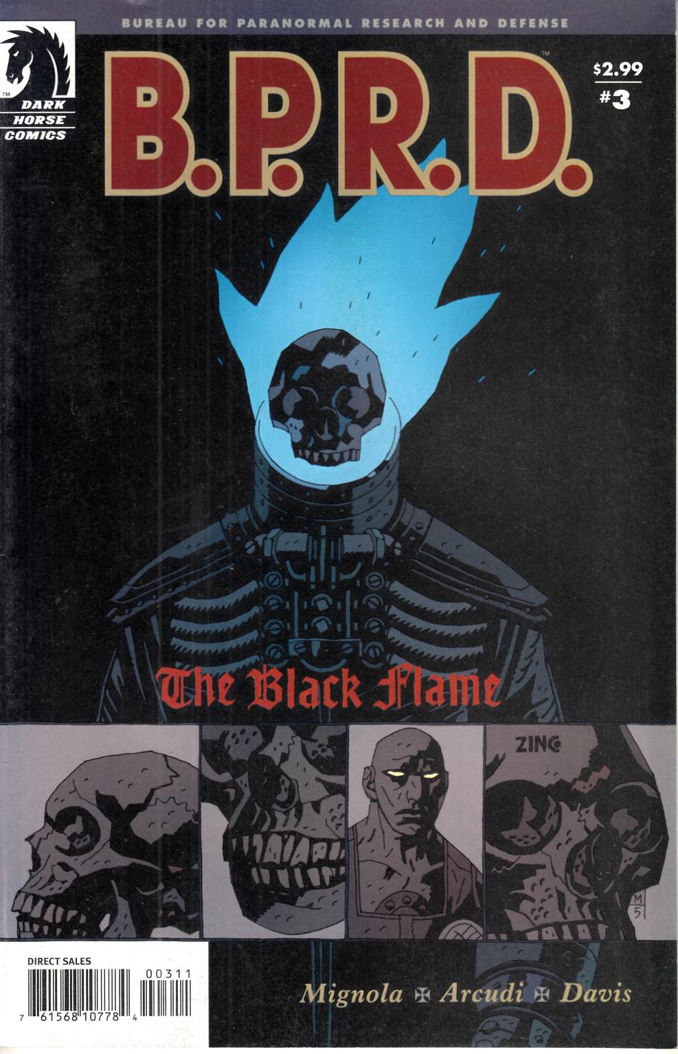 BPRD The Black Flame #3 Very Fine (8.0) [Dark Horse Comic] LARGE
