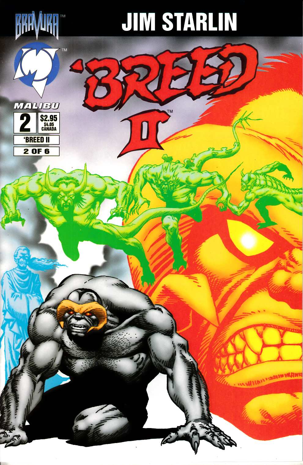 Breed II #2 Near Mint (9.4) [Malibu Comic] LARGE