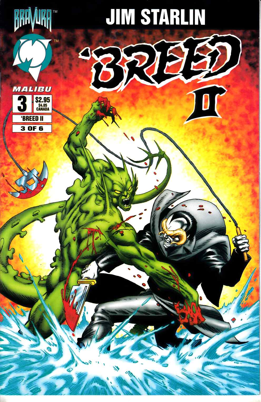 Breed II #3 Near Mint (9.4) [Malibu Comic] LARGE