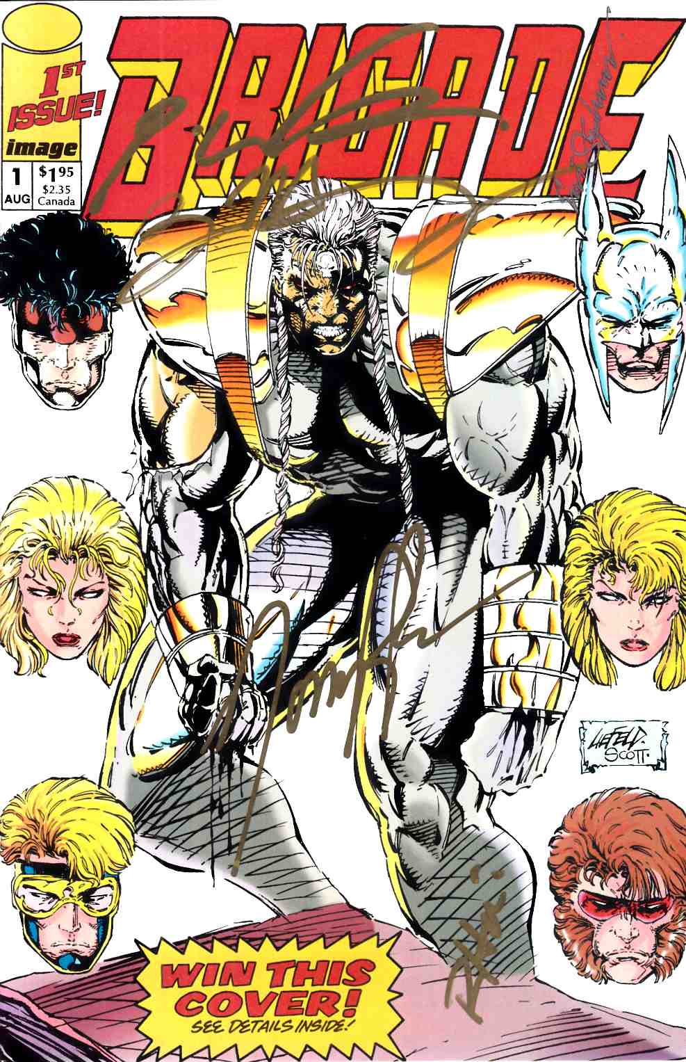 Brigade #1 Signed by Liefeld Near Mint (9.4) [Image Comic] THUMBNAIL