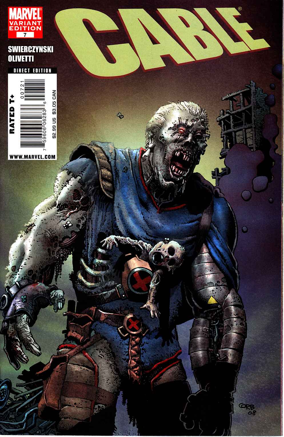 Cable #7 Corben Zombie Variant Cover Near Mint (9.4) [Marvel Comic] LARGE