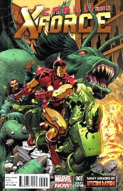Cable and X-Force #7 Iron Man Many Armors Cover [Comic] LARGE