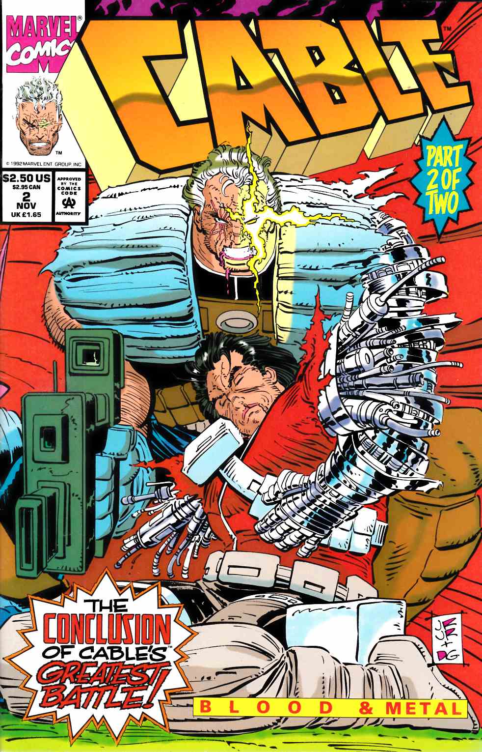 Cable Blood & Metal #2 Near Mint Minus (9.2) [Marvel Comic] THUMBNAIL