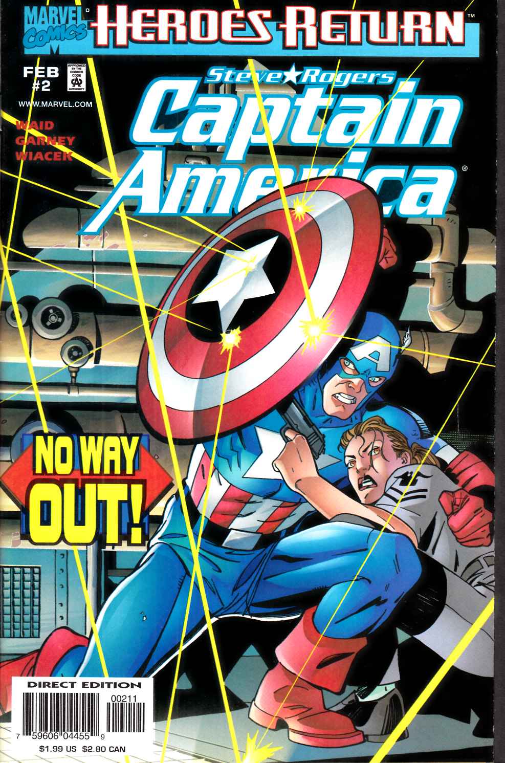 Captain America #2 Cover B Near Mint (9.4) [Marvel Comic]