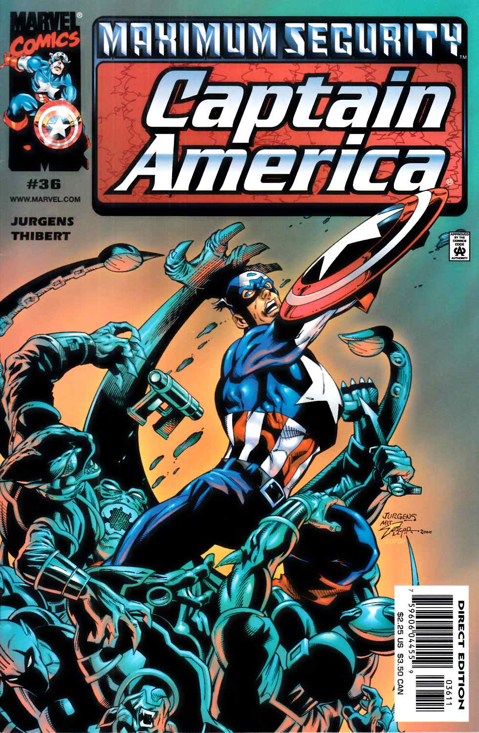 Captain America #36 Very Fine (8.0) [Marvel Comic]