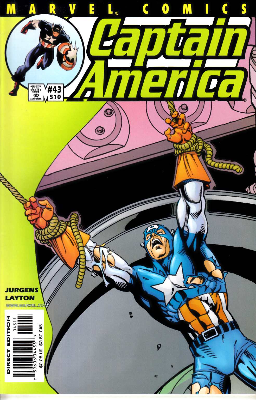 Captain America #43 Very Fine (8.0) [Marvel Comic]