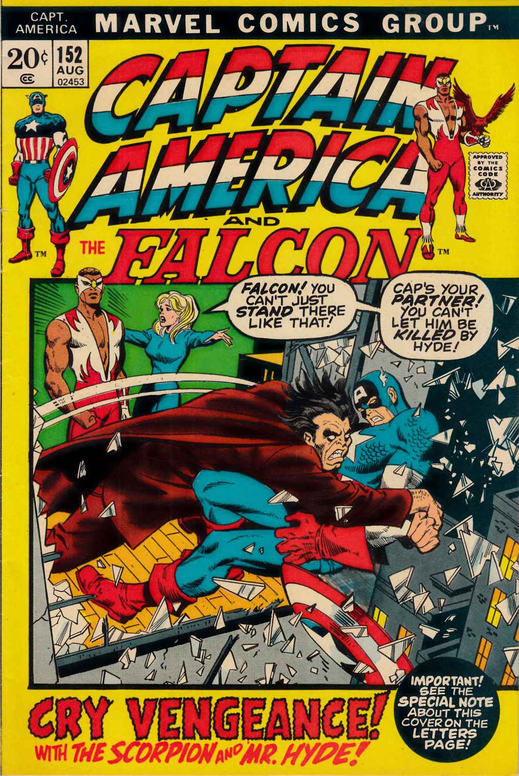 Captain America #152 Fine (6.0) [Marvel Comic] THUMBNAIL