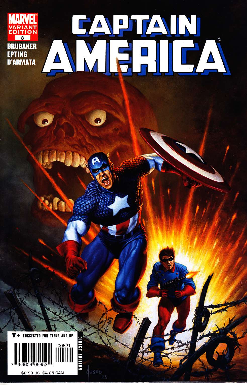 Captain America #8 Cover B Variant Near Mint (9.4) [Marvel Comic]