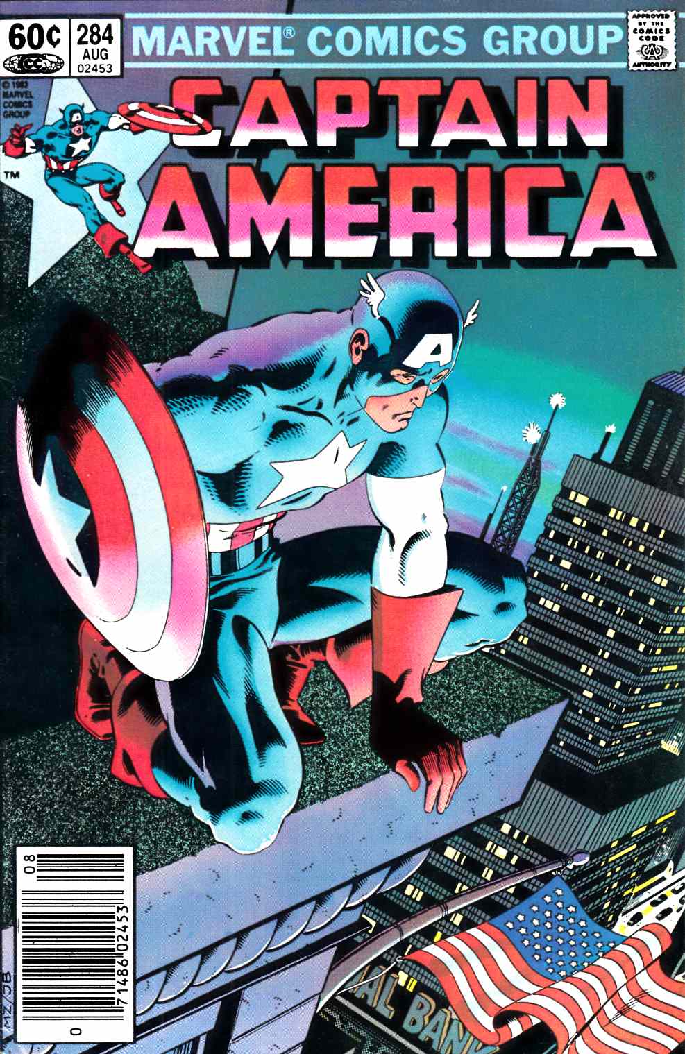 Captain America #284 Newsstand Edition Fine (6.0) [Marvel Comic] LARGE