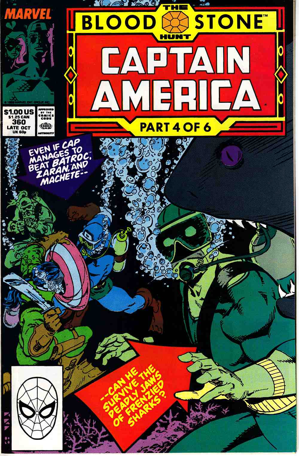 Captain America #360 Very Fine Minus (7.5) [Marvel Comic] THUMBNAIL