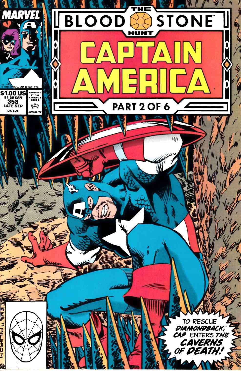 Captain America #358 Fine (6.0) [Marvel Comic] THUMBNAIL
