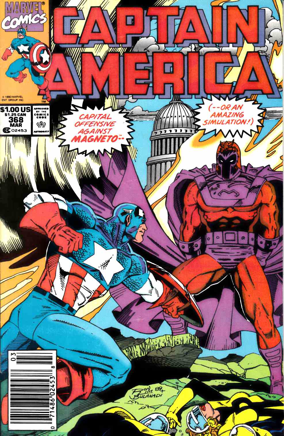 Captain America #368 Newsstand Edition Very Fine (8.0) [Marvel Comic] LARGE