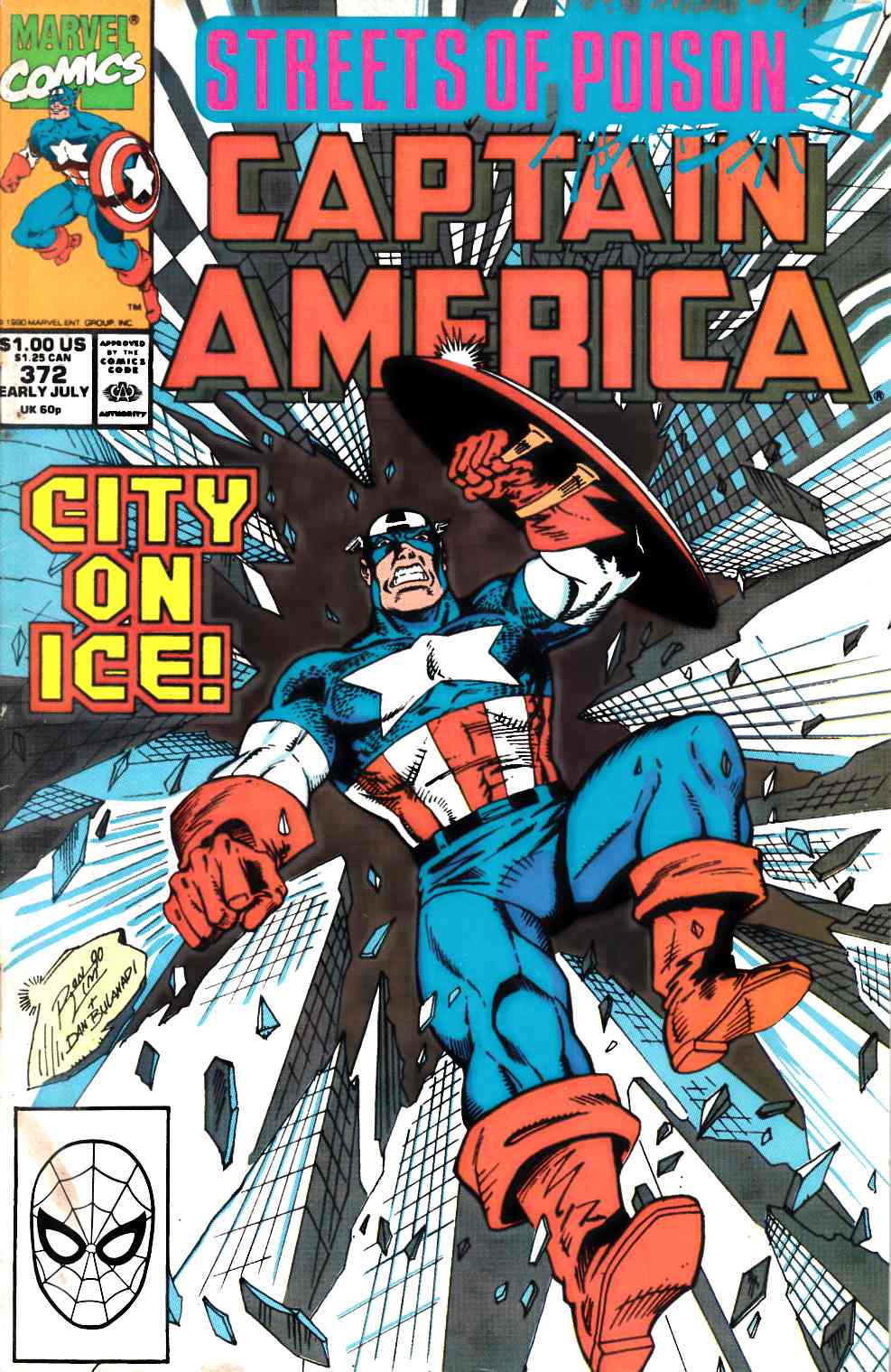 Captain America #372 Fine (6.0) [Marvel Comic] LARGE