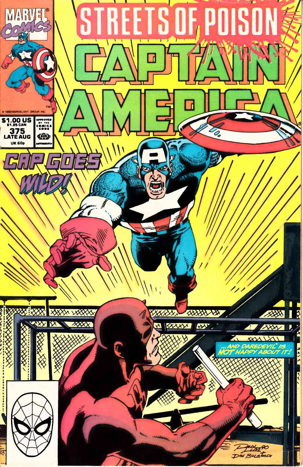Captain America #375 Fine (6.0) [Marvel Comic] LARGE
