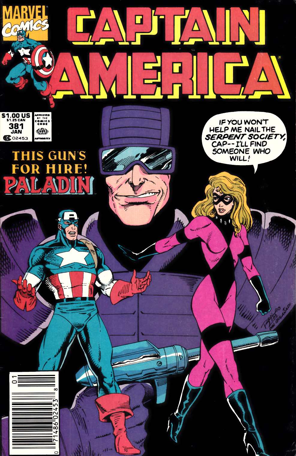 Captain America #381 Newsstand Edition Very Fine (8.0) [Marvel Comic] LARGE