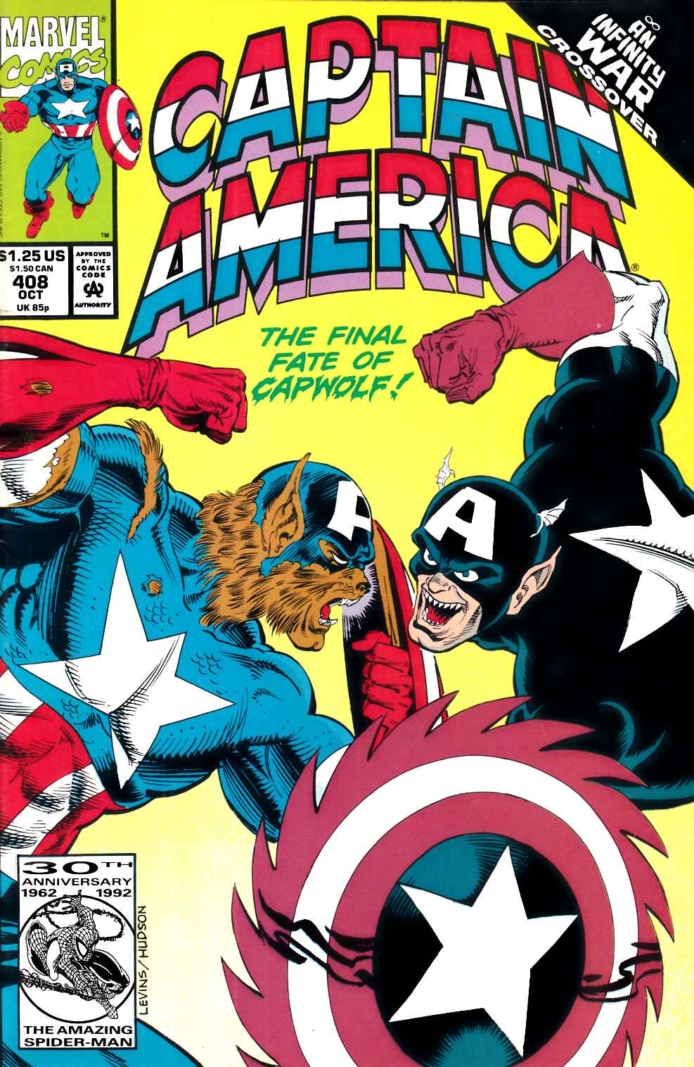Captain America #408 Very Fine (8.0) [Marvel Comic] LARGE
