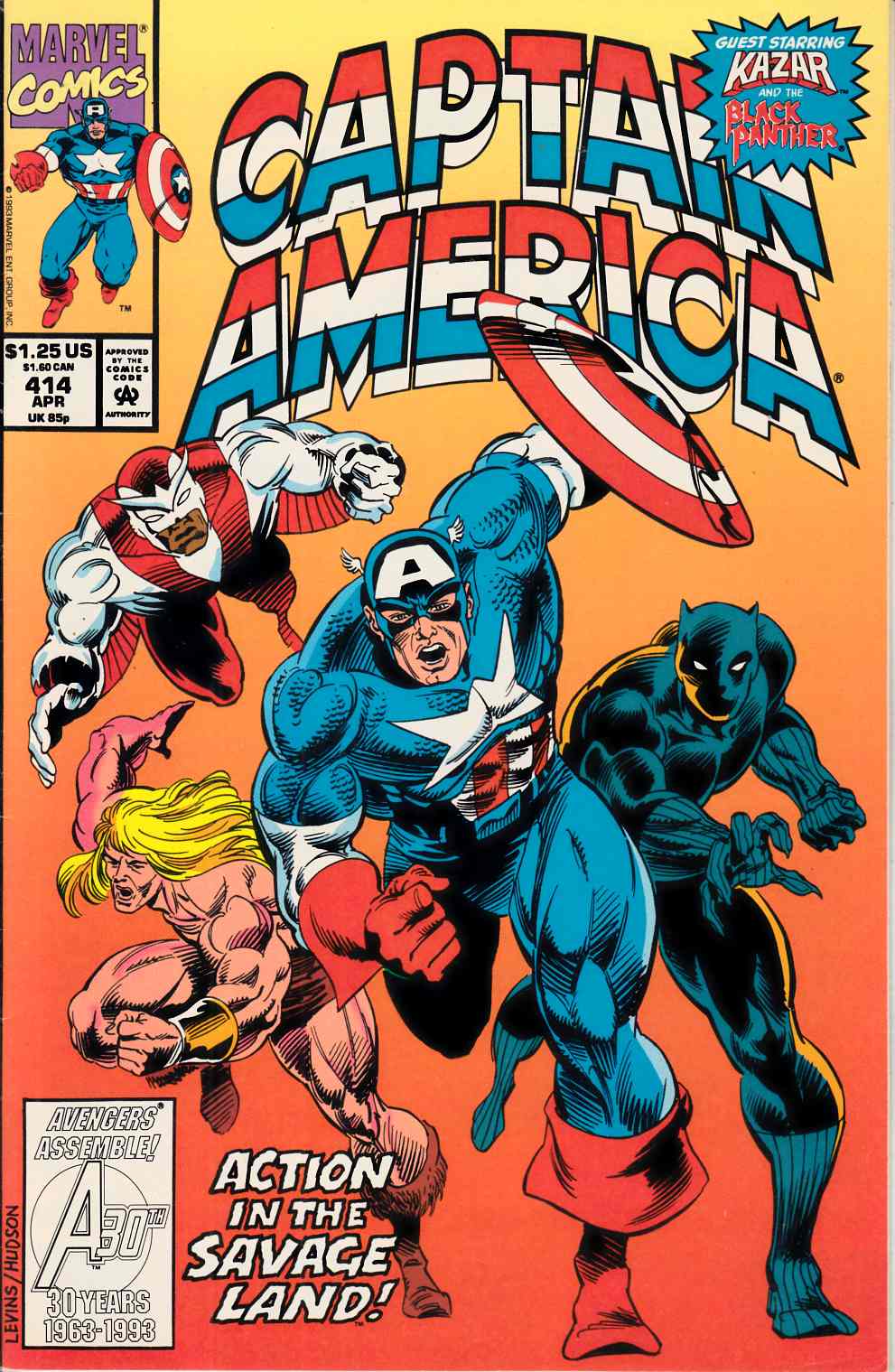 Captain America #414 Very Fine (8.0) [Marvel Comic] THUMBNAIL