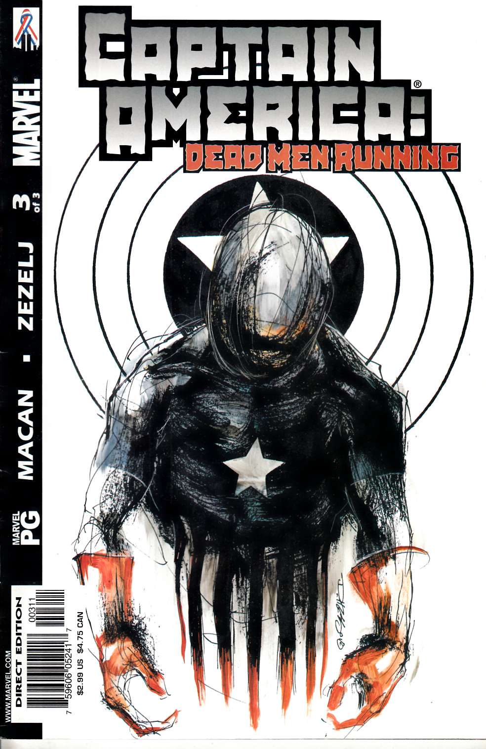 Captain America Dead Men Running #3 Very Fine (8.0) [Marvel Comic] LARGE