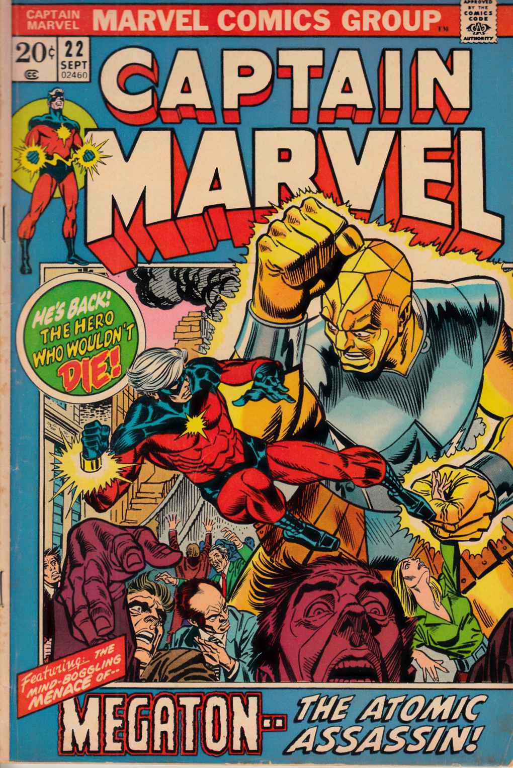 Captain Marvel #22 Very Good (4.0) [Marvel Comic] LARGE