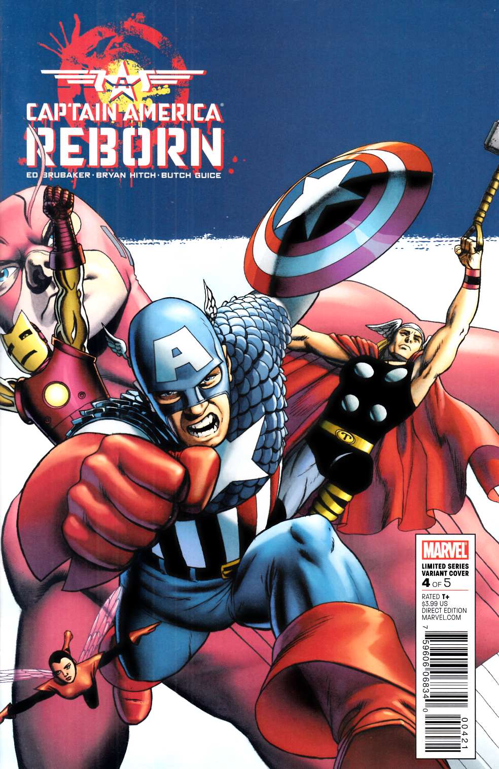 Captain America Reborn #4 Cassaday Variant Cover Near Mint (9.4) [Marvel Comic] LARGE