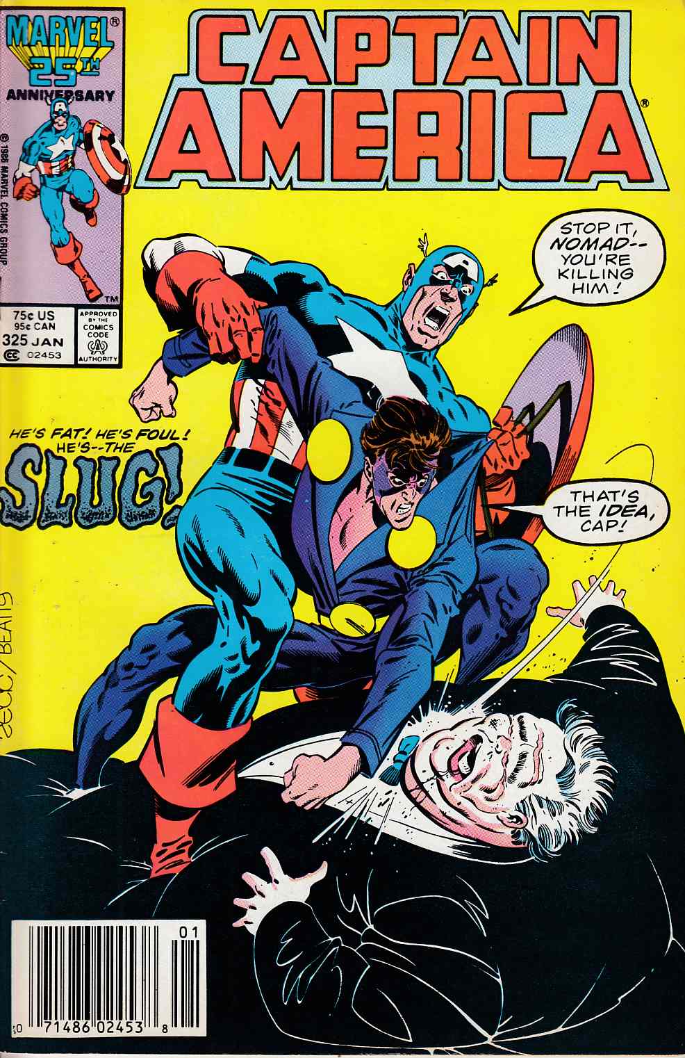 Captain America #325 Newsstand Edition Fine (6.0) [Marvel Comic] THUMBNAIL