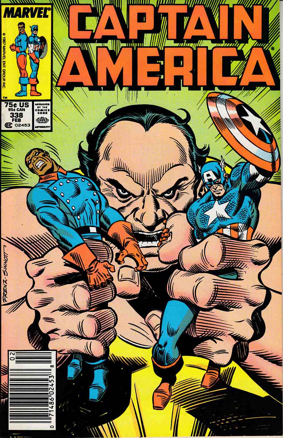 Captain America #338 Newsstand Edition Very Fine (8.0) [Marvel Comic] LARGE