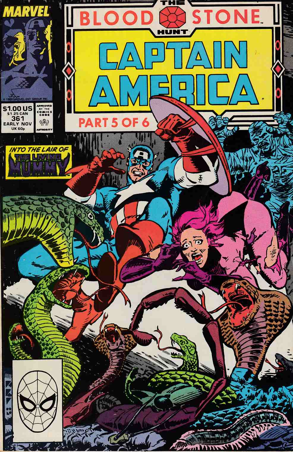Captain America #361 Fine (6.0) [Marvel Comic] THUMBNAIL