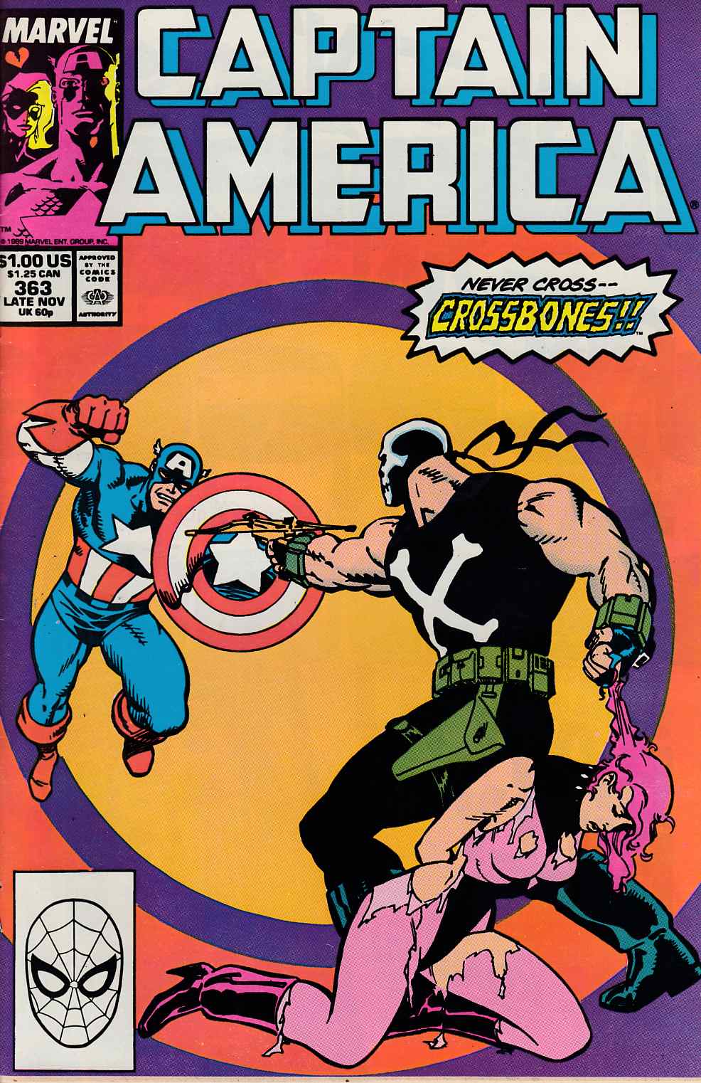 Captain America #363 Fine (6.0) [Marvel Comic] THUMBNAIL