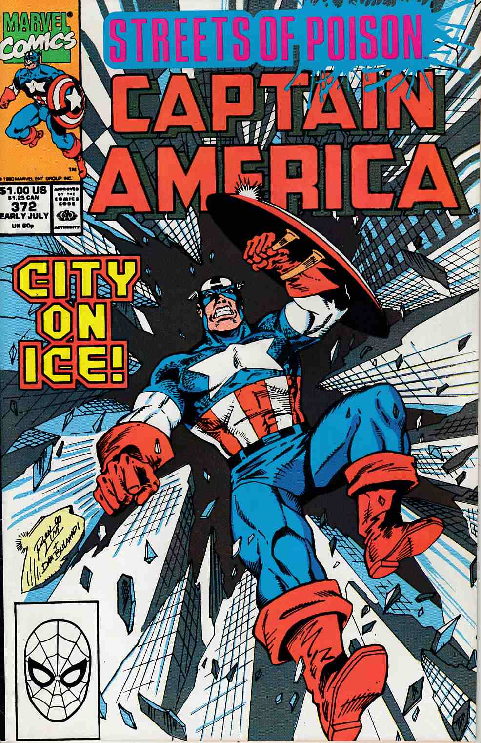 Captain America #372 Very Fine (8.0) [Marvel Comic] THUMBNAIL