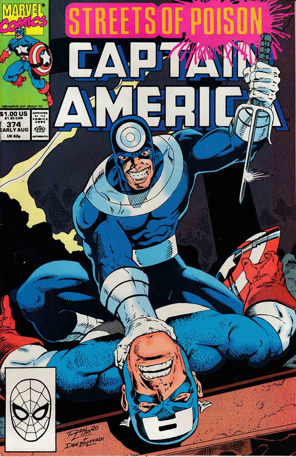 Captain America #374 Very Fine (8.0) [Marvel Comic] LARGE