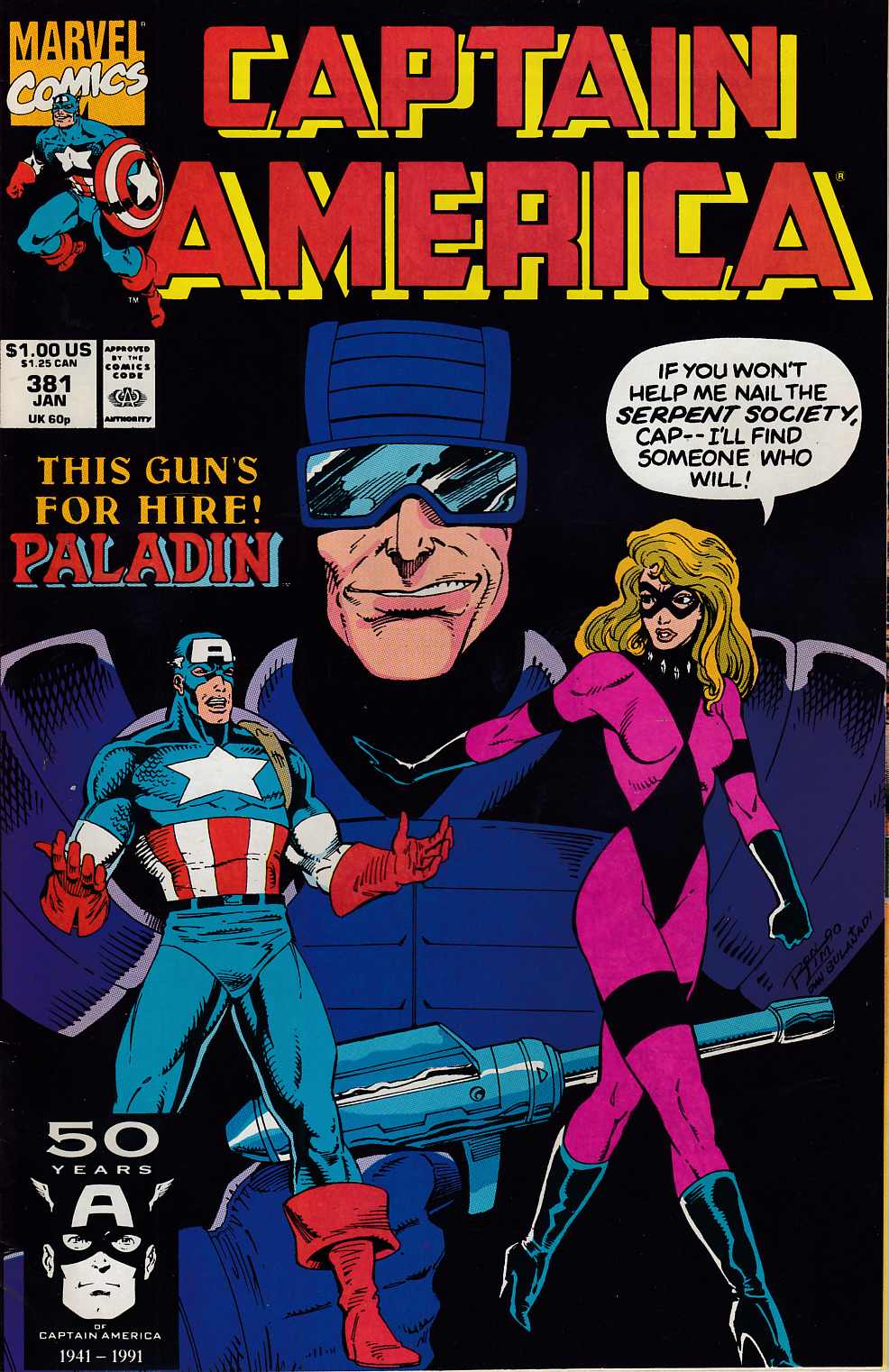 Captain America #381 Very Fine Minus (7.5) [Marvel Comic] THUMBNAIL