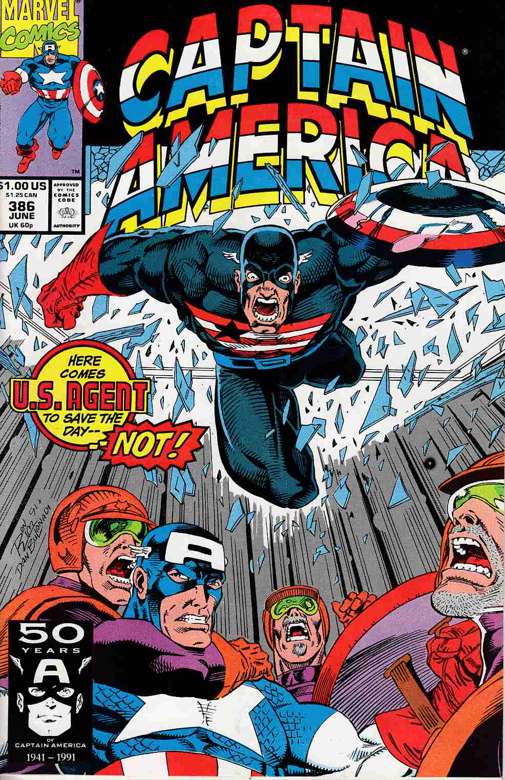 Captain America #386 Very Fine Minus (7.5) [Marvel Comic] LARGE