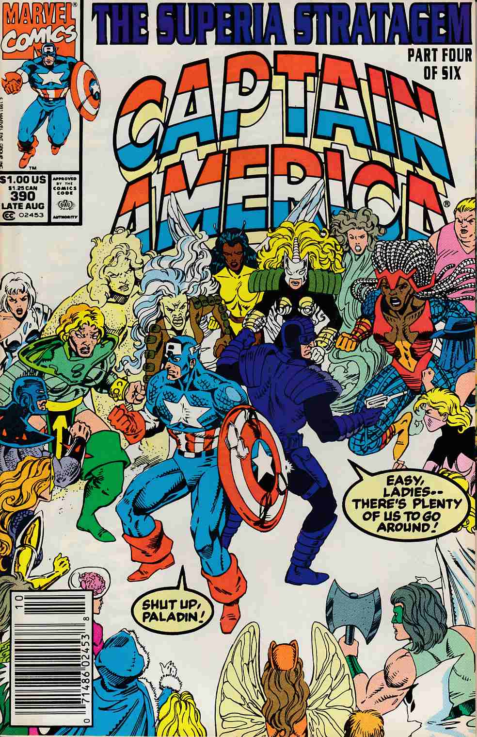 Captain America #390 Newsstand Edition Near Mint (9.4) [Marvel Comic] LARGE