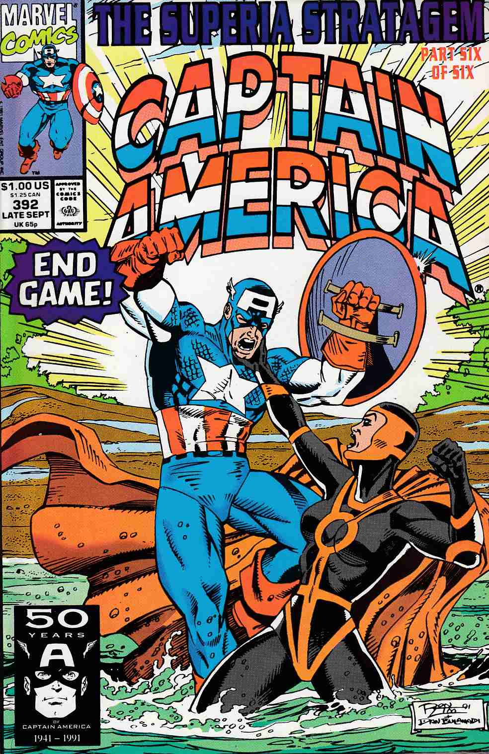 Captain America #392 Very Fine (8.0) [Marvel Comic] LARGE