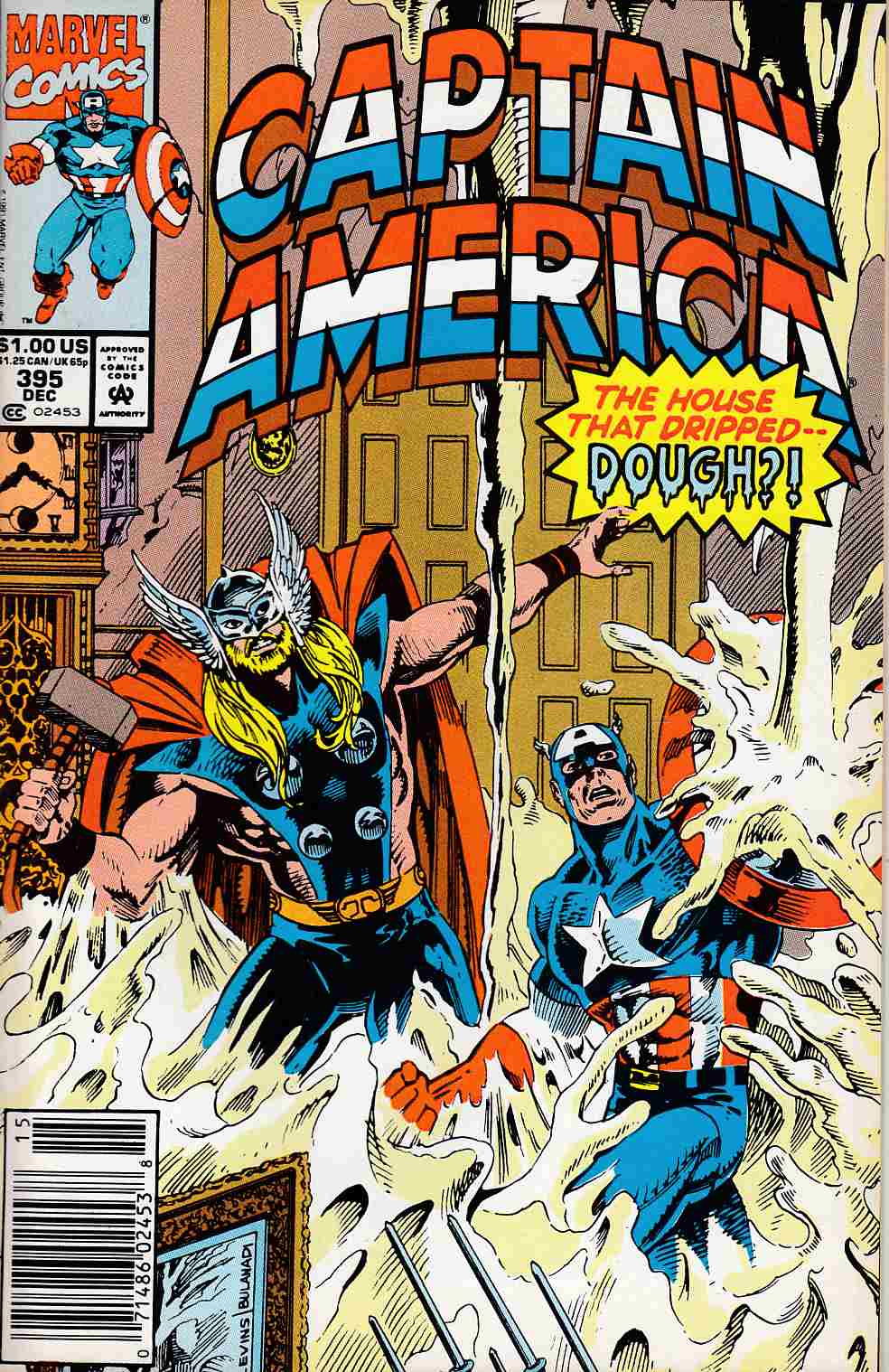 Captain America #395 Newsstand Edition Very Fine (8.0) [Marvel Comic] LARGE