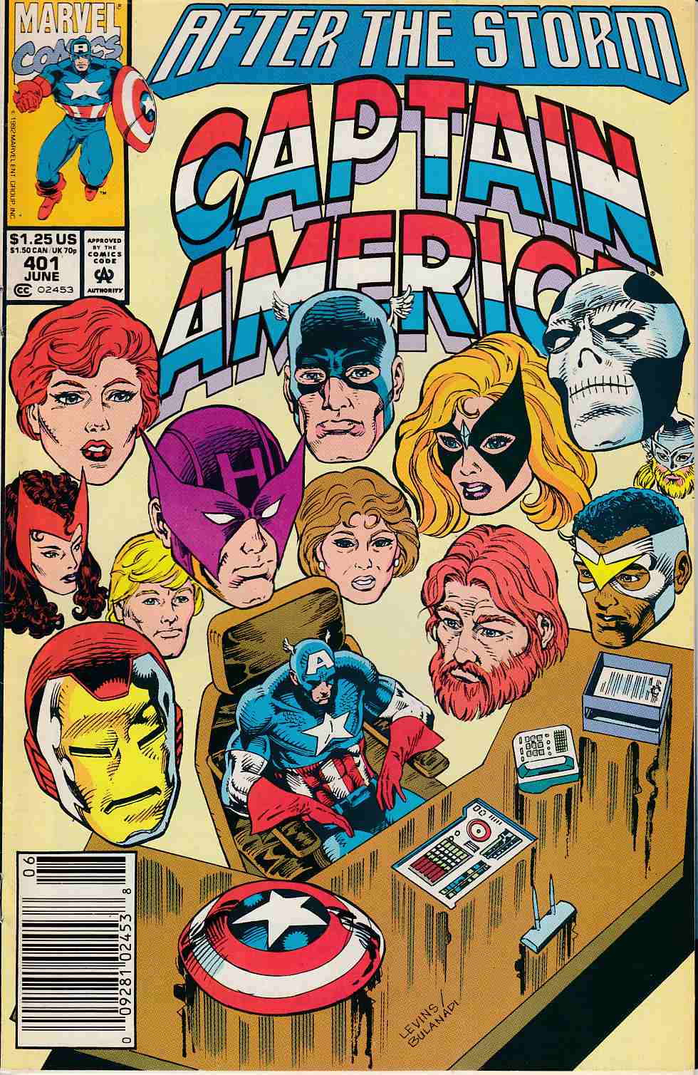 Captain America #401 Newsstand Edition Very Fine (8.0) [Marvel Comic] THUMBNAIL