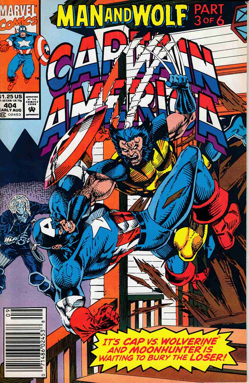 Captain America #404 Newsstand Edition Very Fine Minus (7.5) [Marvel Comic] THUMBNAIL