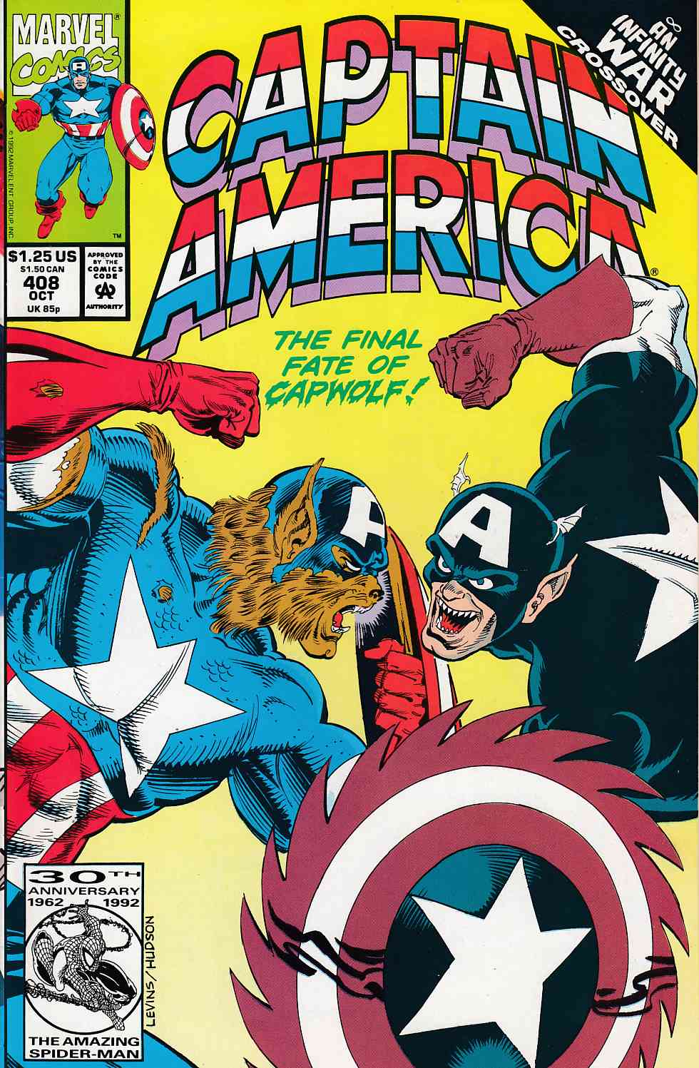 Captain America #408 Near Mint (9.4) [Marvel Comic]