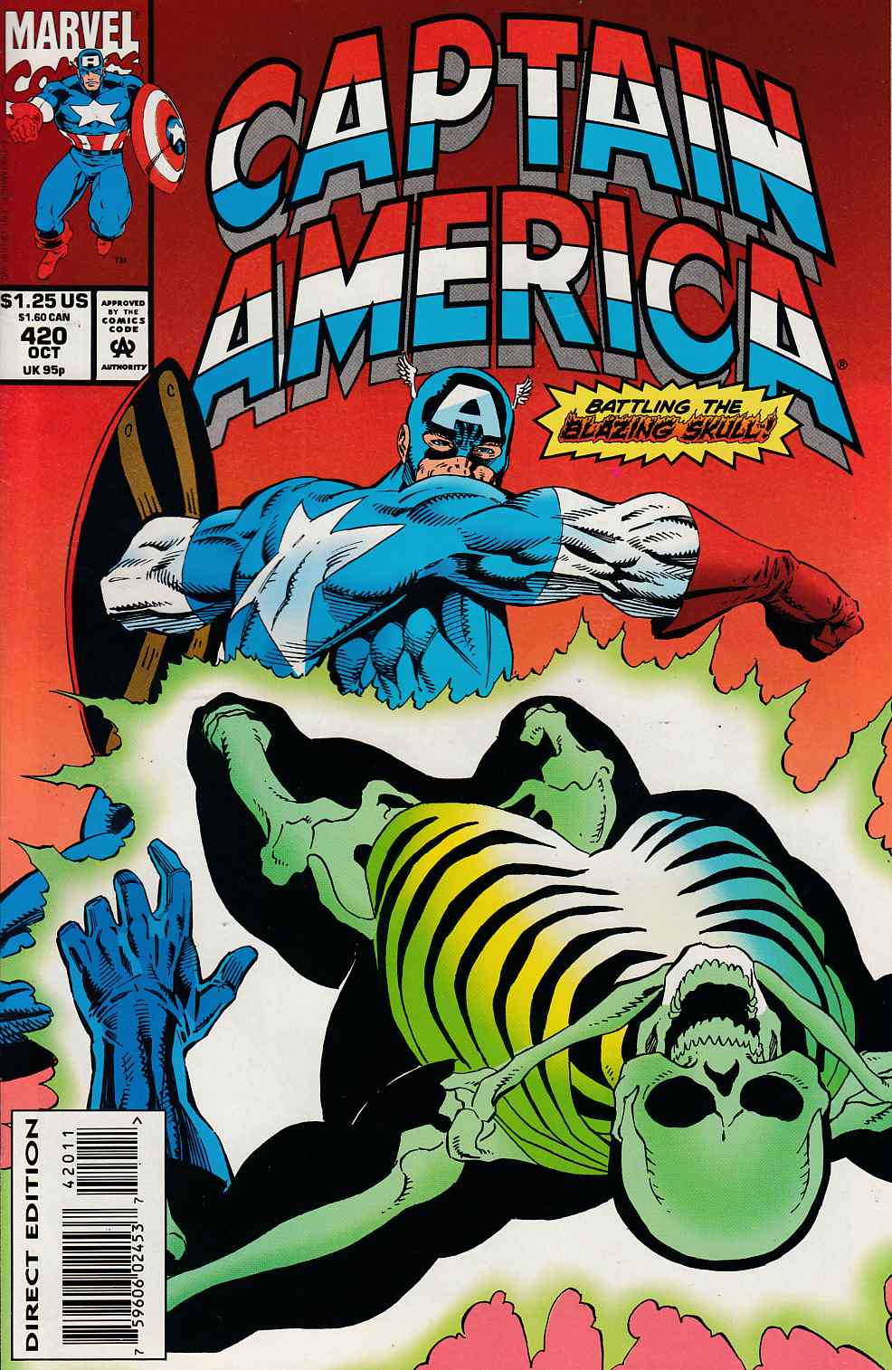 Captain America #420 Very Fine (8.0) [Marvel Comic] LARGE