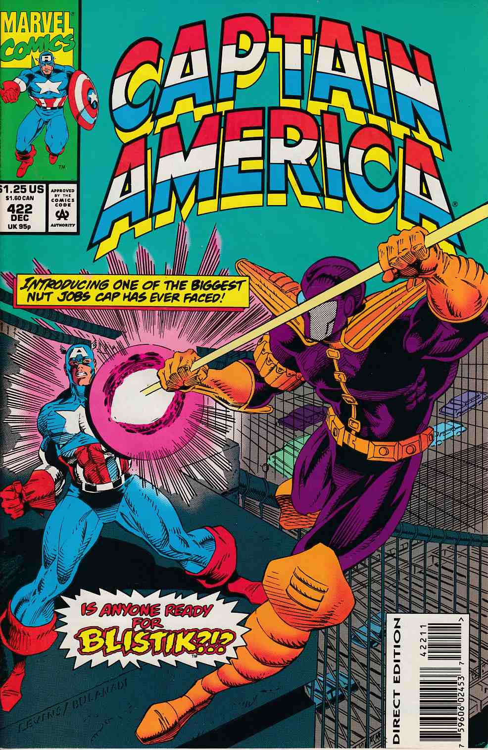 Captain America #422 Very Fine (8.0) [Marvel Comic] THUMBNAIL