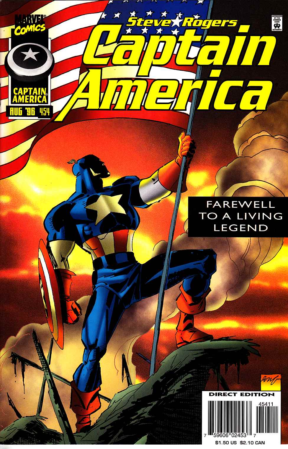 Captain America #454 Very Fine (8.0) [Marvel Comic] THUMBNAIL