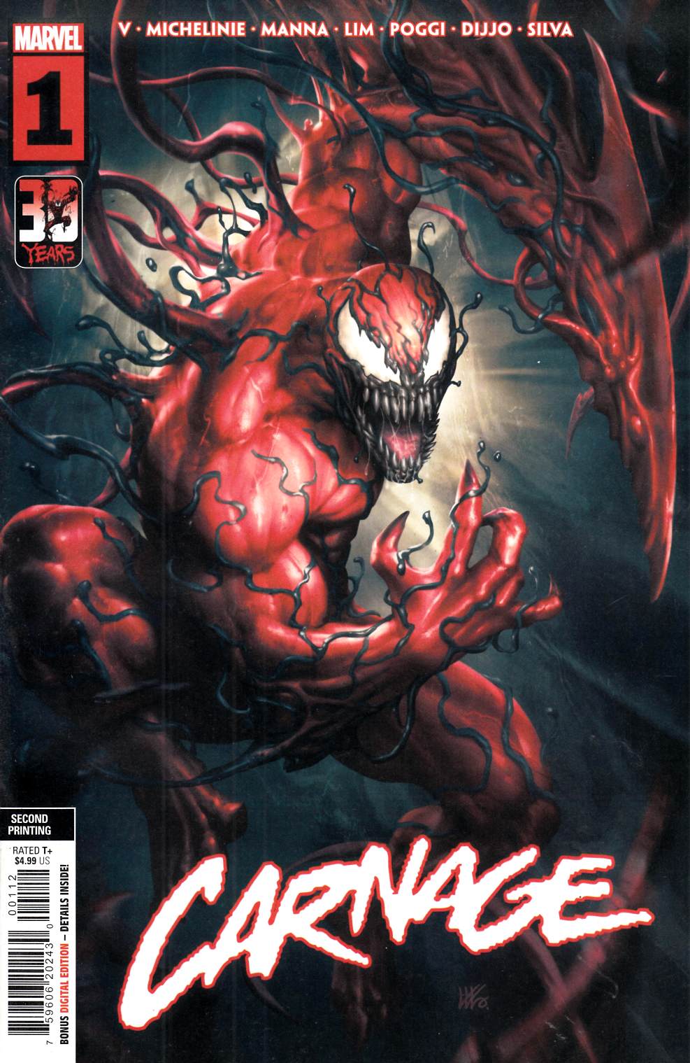 Carnage #1 Second Printing Near Mint (9.4) [Marvel Comic]