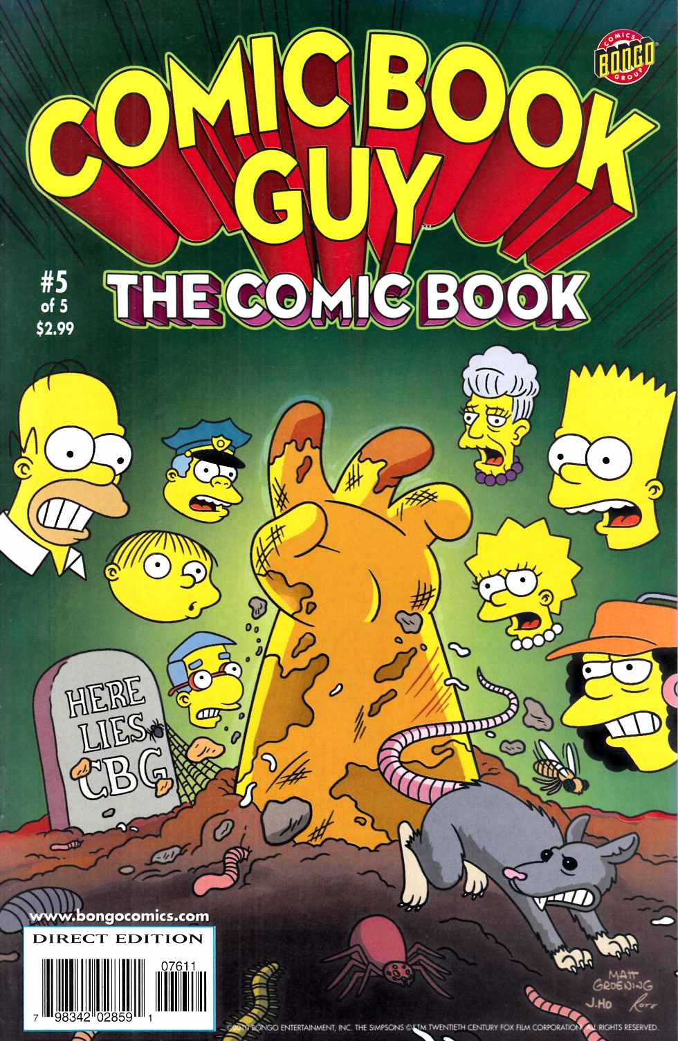 Comic Book Guy the Comic Book #5 Very Fine (8.0) [Bongo Comic] THUMBNAIL
