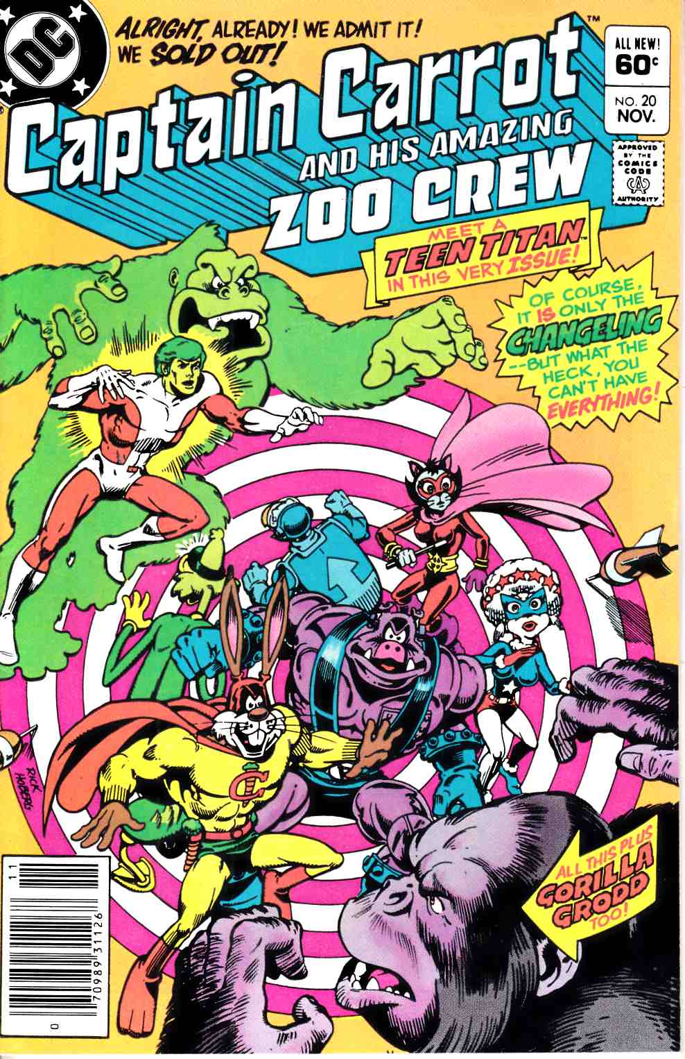 Captain Carrot and His Amazing Zoo Crew #20 Newsstand Edition Very Fine (8.0) [DC Comic] THUMBNAIL