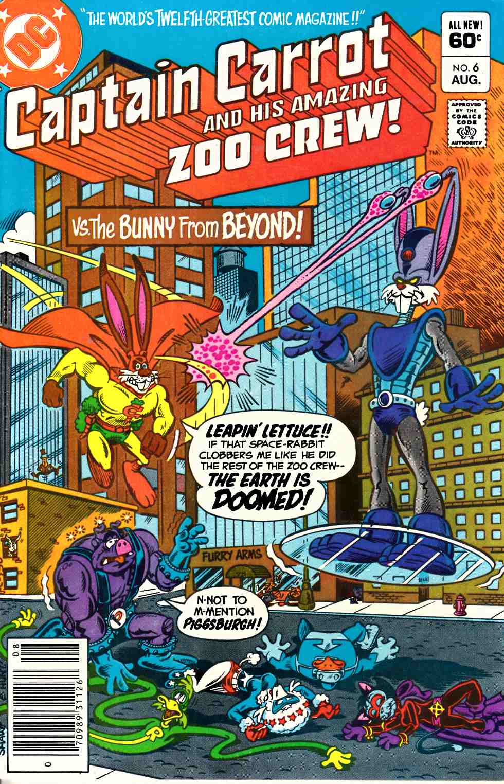 Captain Carrot and His Amazing Zoo Crew #6 Newsstand Edition Very Fine (8.0) [DC Comic] LARGE