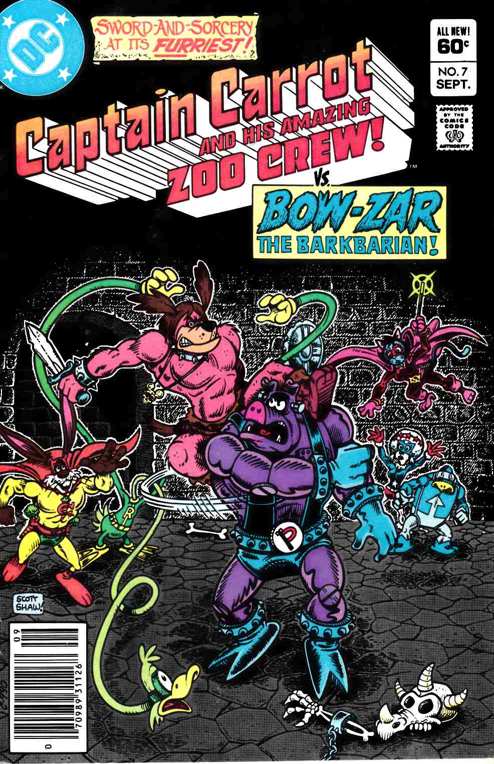 Captain Carrot and His Amazing Zoo Crew #7 Newsstand Edition Very Fine (8.0) [DC Comic] LARGE